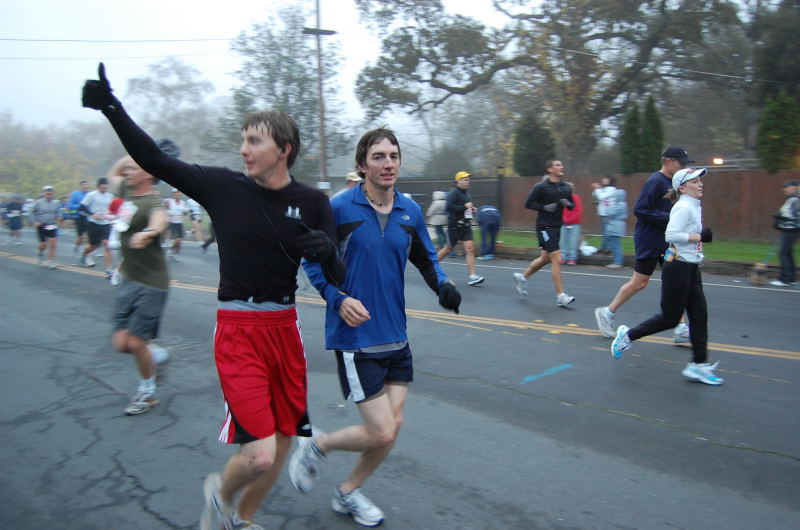 Chris and Matt at about 5 miles
