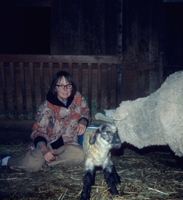 Mom with lamb