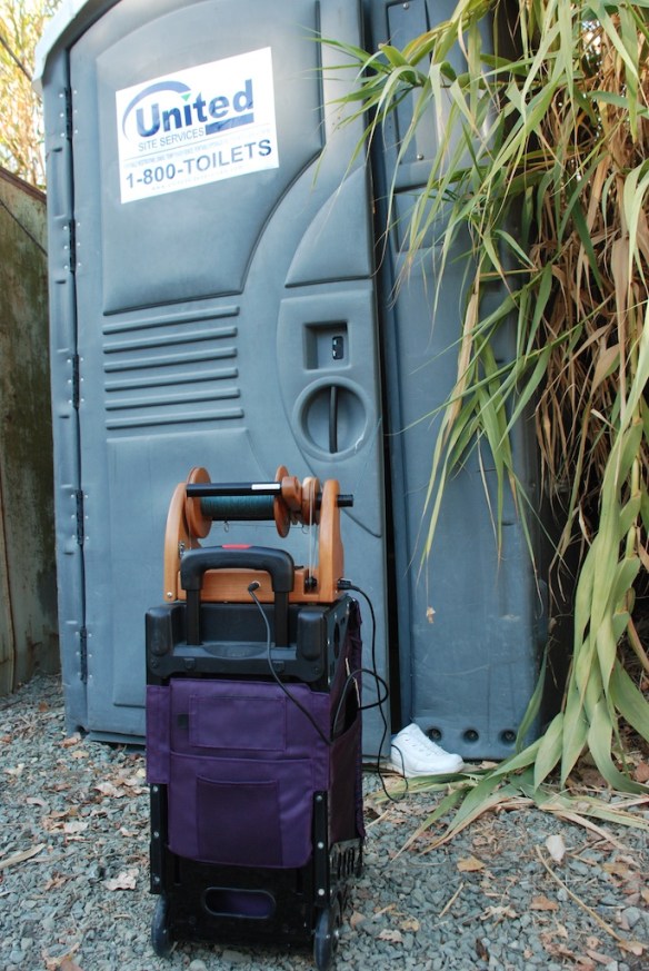 portapotty spinning