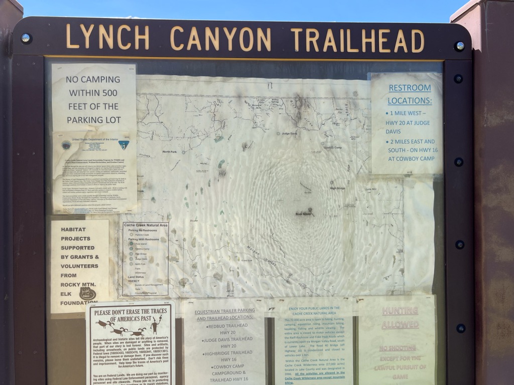 Map of Lynch Canyon Trailhead

