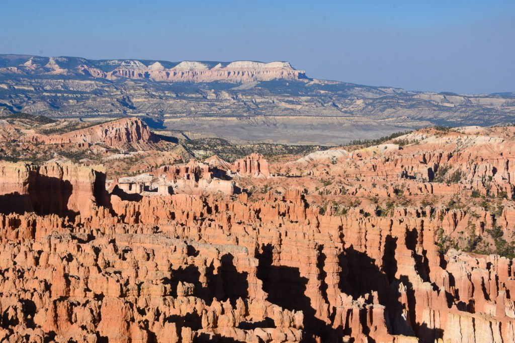 Red rock canyons of Bryce Canyon National Park.