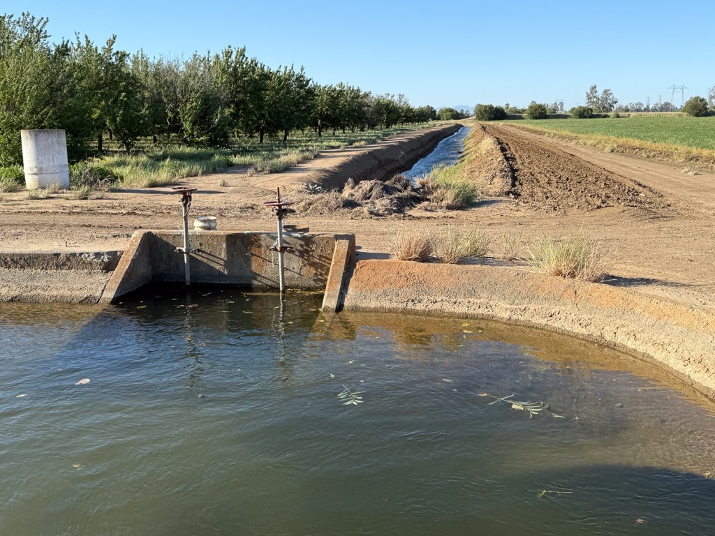 Cement-lined Irrigation canal.